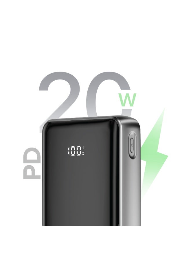 LYCKA Scoop 20PD Power Bank – 20,000mAh Capacity, 22.5W Super Fast Charging, Triple Port (2 USB-A + 1 USB-C PD), LED Battery Indicator – Black - Image 5